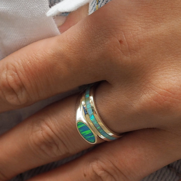 Flinder Turquoise Opal Ring