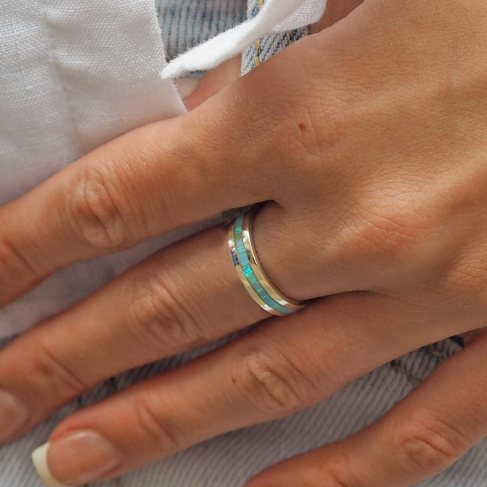 Flinder Turquoise Opal Ring