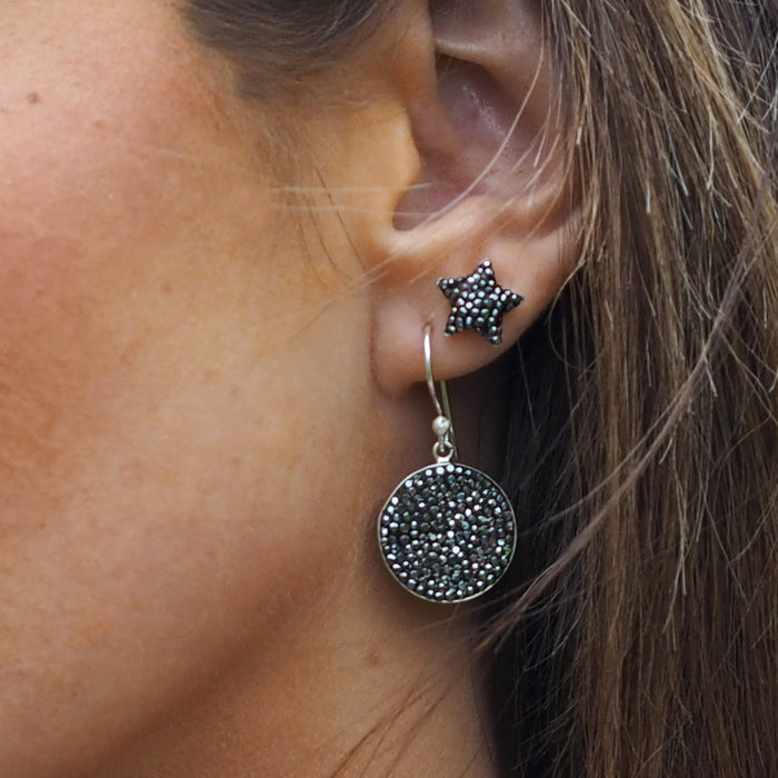 Gala Star Jet Stud Earrings