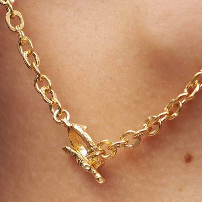 Foresta Chain T-Bar Gold Necklace