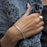 Star Snake Chain Medium Silver Bracelet