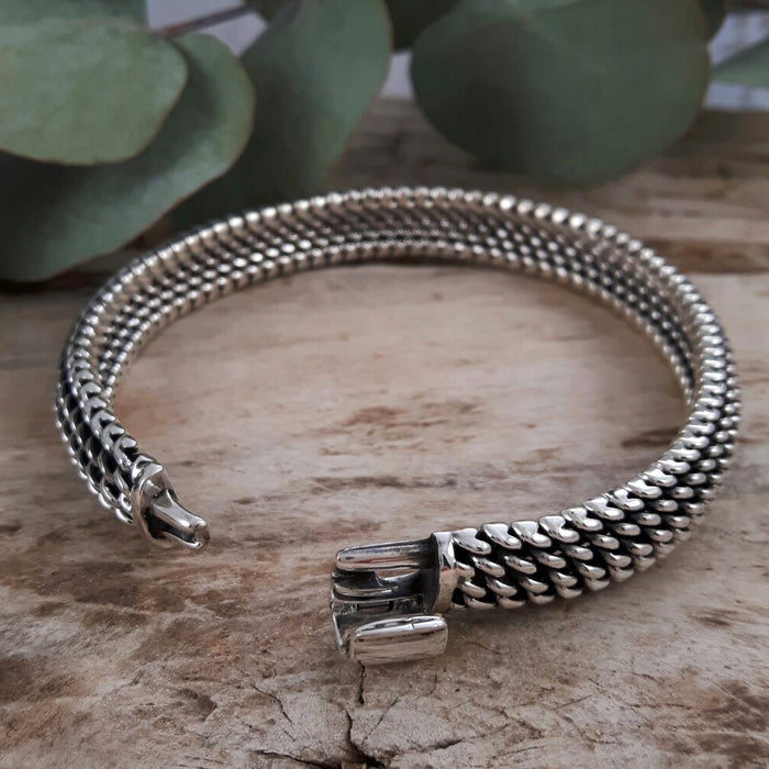 Figaro Mesh 22cm Clasp Bracelet