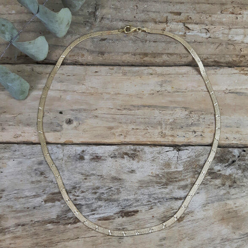 Star Snake Chain 45cm Medium Gold Necklace