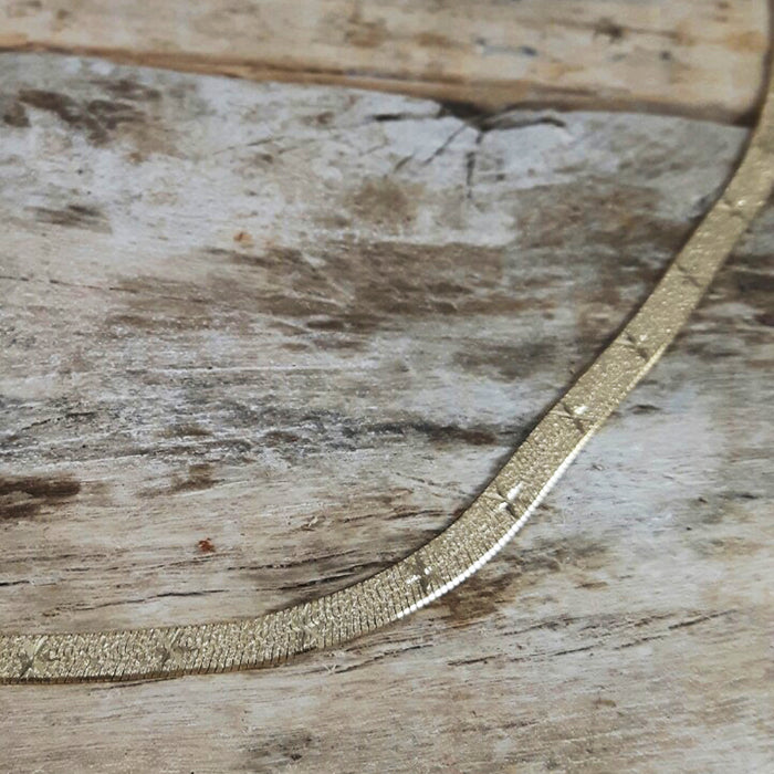 Star Snake Chain 45cm Medium Gold Necklace