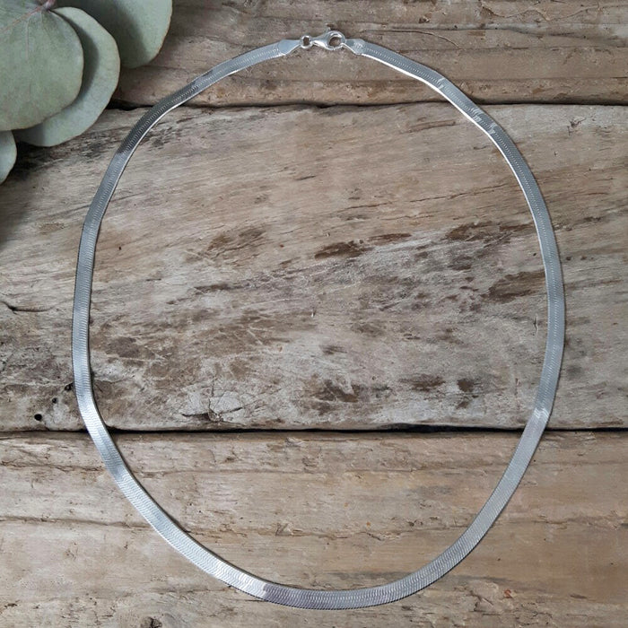 Snake Chain 45cm Wide Sterling Silver