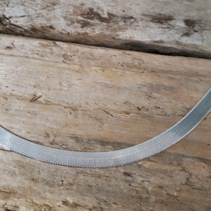 Snake Chain 45cm Wide Sterling Silver