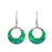 Flinder Green Bonita Round Hoop Drop Earrings