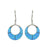Flinder Turquoise Bonita Round Hoop Drop Earrings
