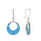 Flinder Turquoise Bonita Round Hoop Drop Earrings