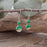 Flinder Green Double Dotty Drop Earrings