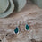 Flinder Emerald Teardrop Drop Earrings