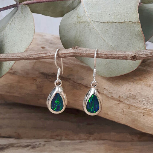 Flinder Emerald Teardrop Drop Earrings