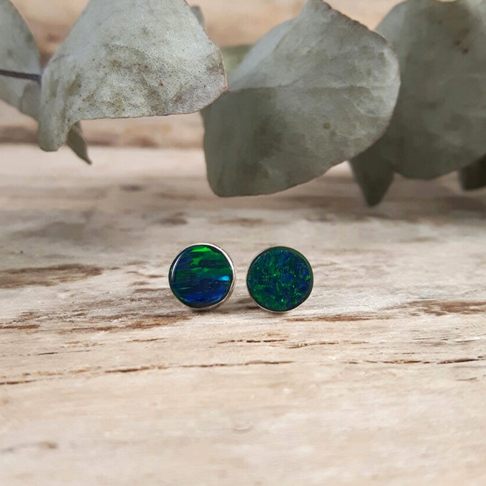 Flinder Emerald Dotty Stud Earrings