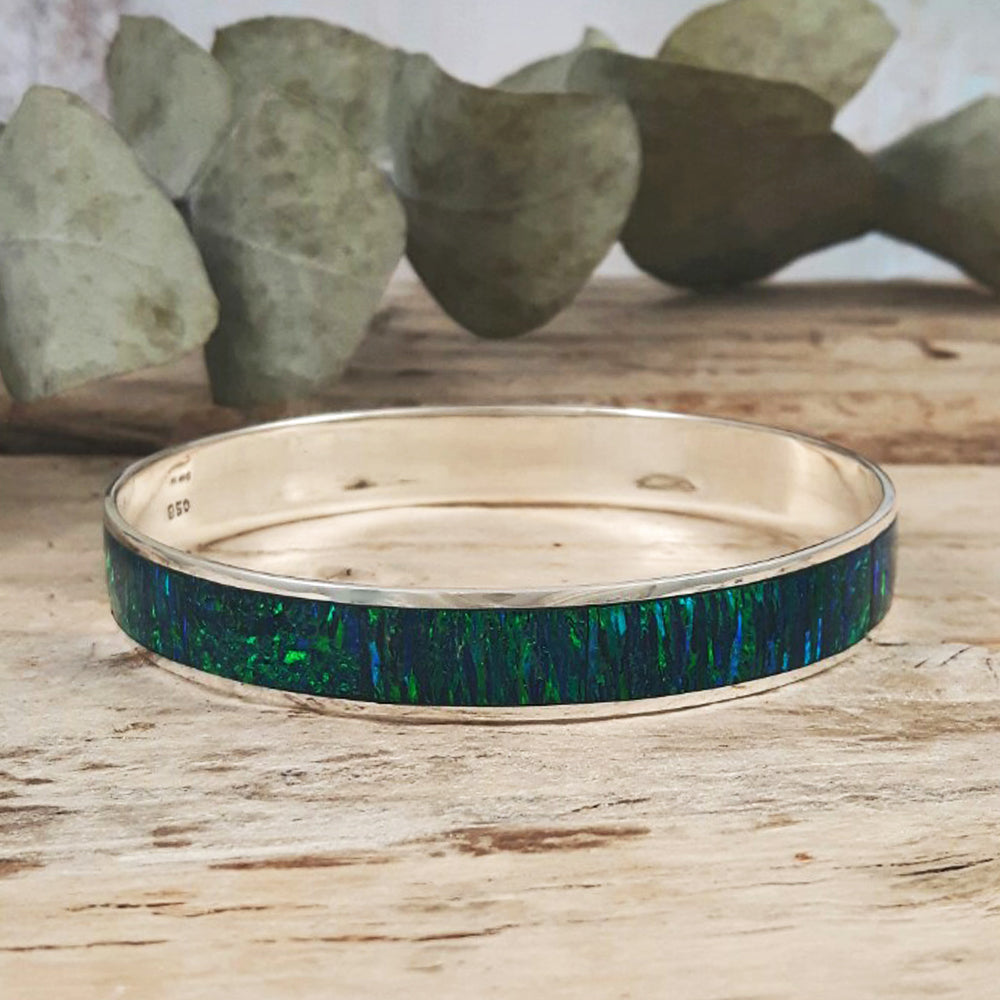 Flinder Emerald Wide Bangle