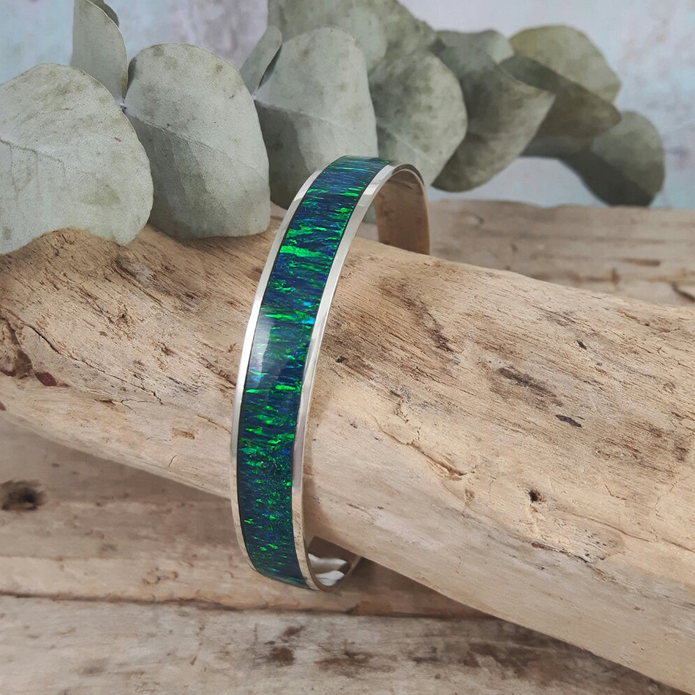 Flinder Emerald Wide Bangle