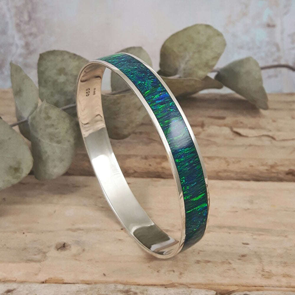 Flinder Emerald Wide Bangle