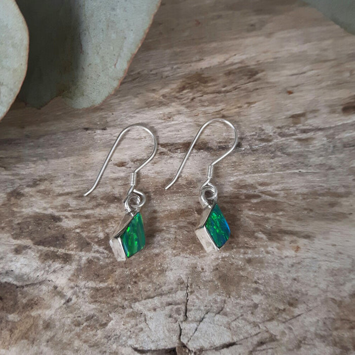 Flinder Green Kite Drop Earrings