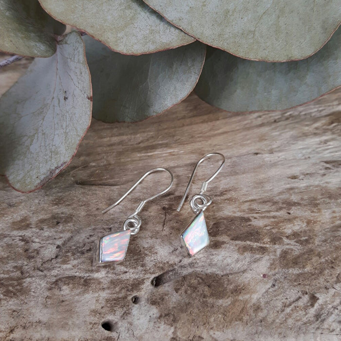 Flinder White Kite Drop Earrings