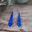 Flinder Blue Long Drop Earrings