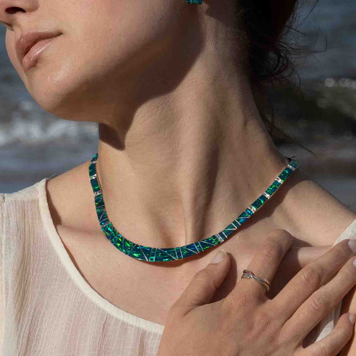 Flinder Nouveau Emerald Necklace