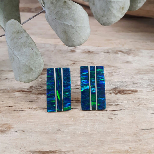 Flinder Nouveau Emerald Stud Earrings