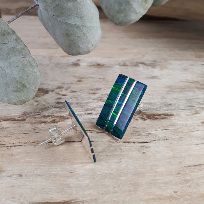 Flinder Nouveau Emerald Stud Earrings