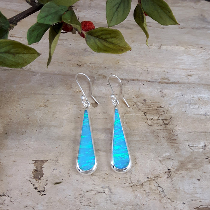 Flinder Turquoise Long Drop Earrings