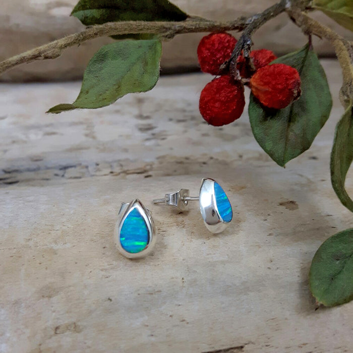 Flinder Droplet Turquoise Stud Earrings