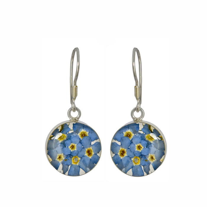 Flores Forget-Me-Not Round Drop Earring