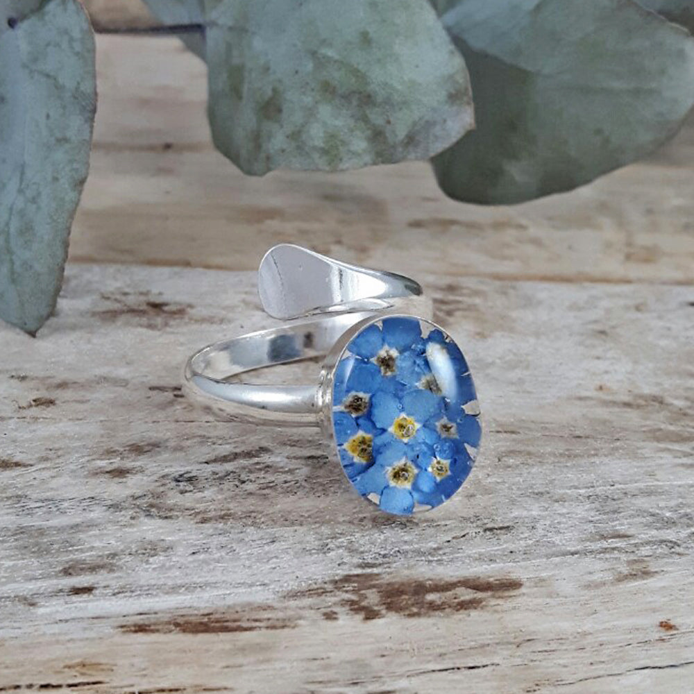 Flores Forget-Me-Not Adjustable Ring