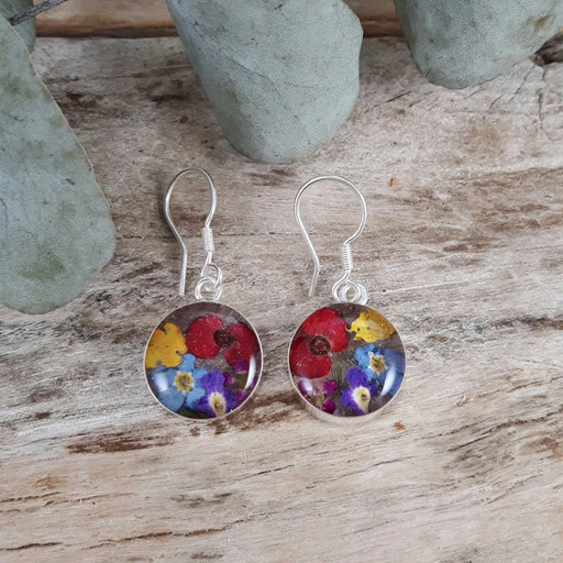Flores Round Drop Earrings
