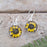 Flores Sunflower Round Drop Earrings