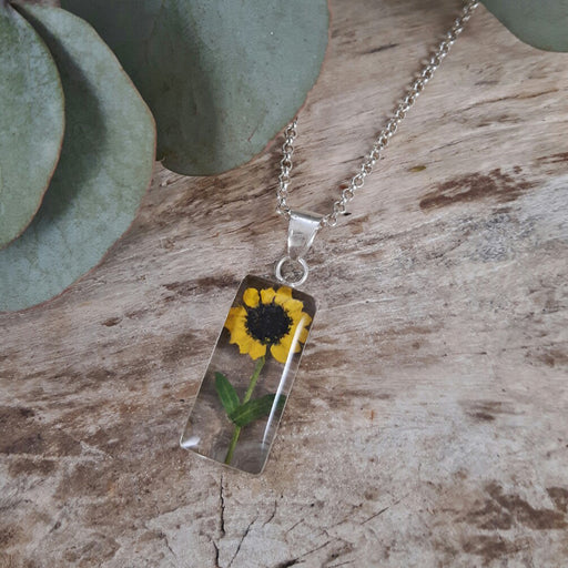 Flores Sunflower Rectangle Medium Pendant