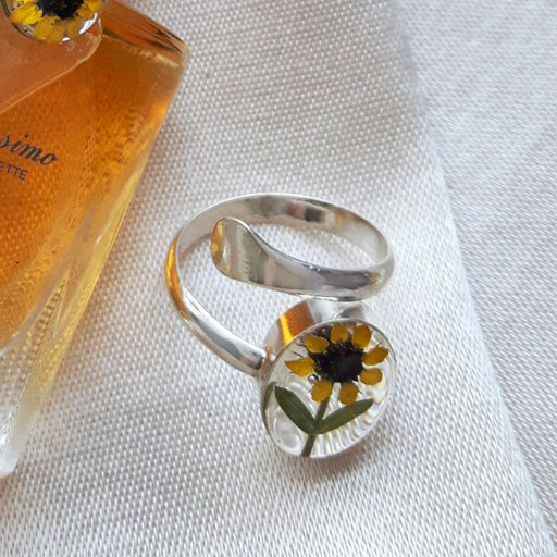 Flores Sunflower Small Adjustable Ring