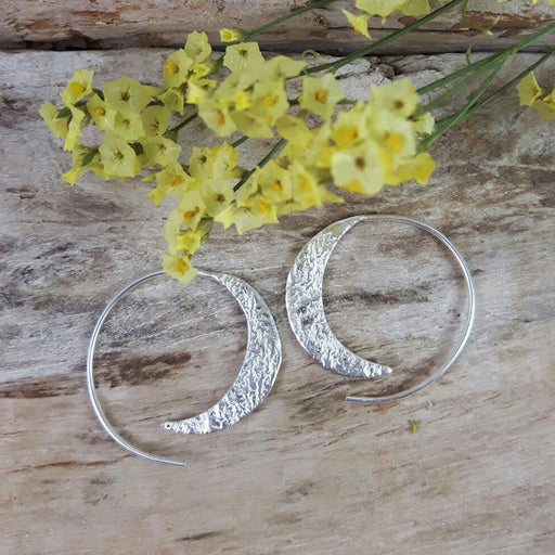 Foresta Crescent Moon Hoop Earrings