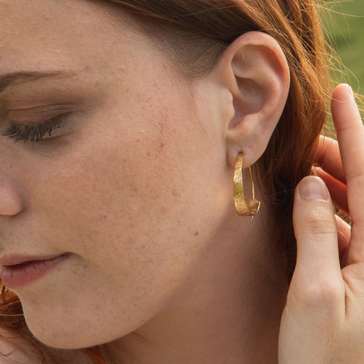 Foresta Divine Hoop Gold Earrings