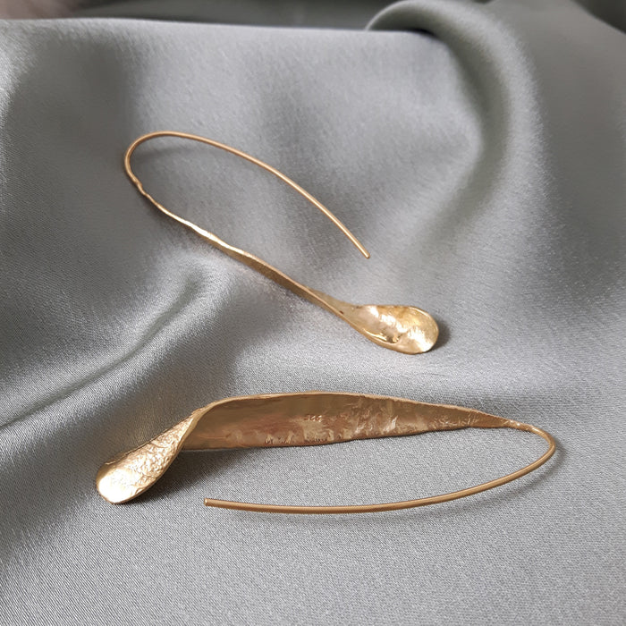 Foresta Zest Long Drop Gold Earrings