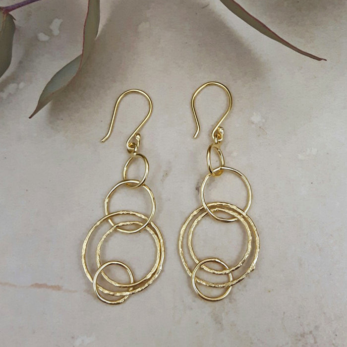 Foresta Rhonda Gold Drop Earrings
