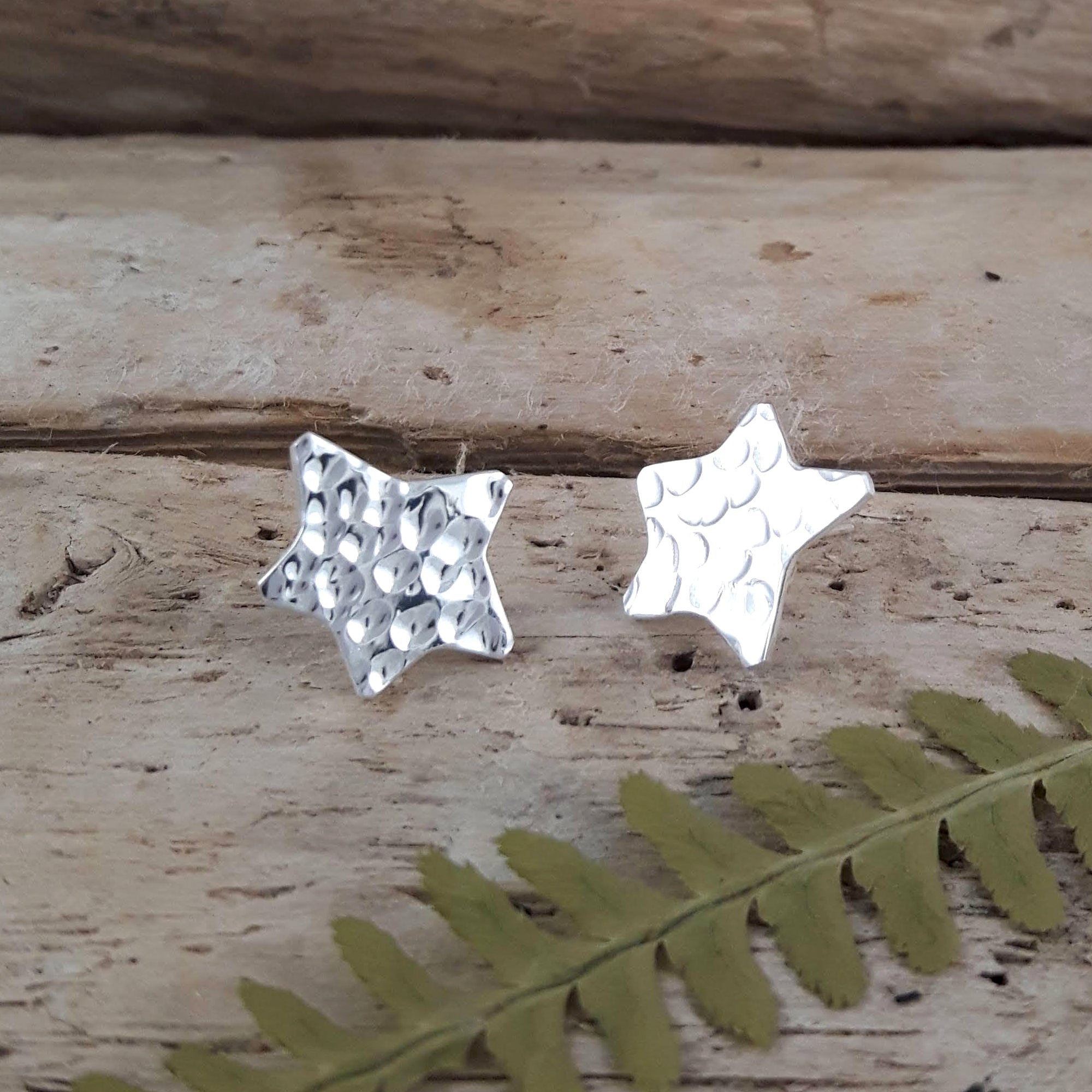 Foresta Star Hammered Stud earrings