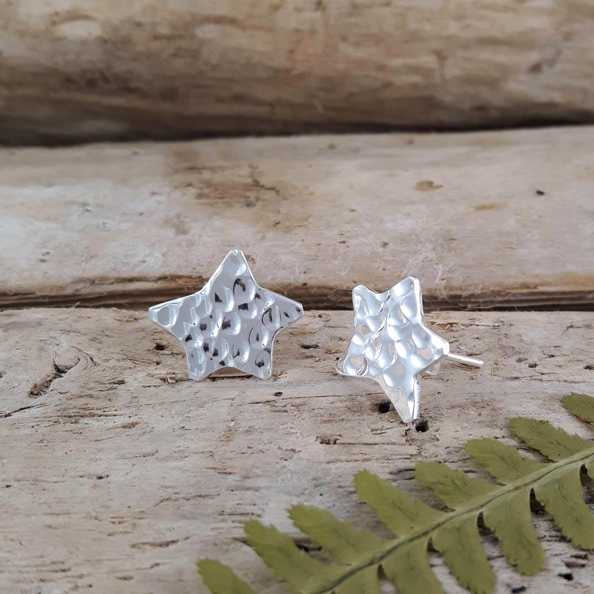 Foresta Star Hammered Stud earrings