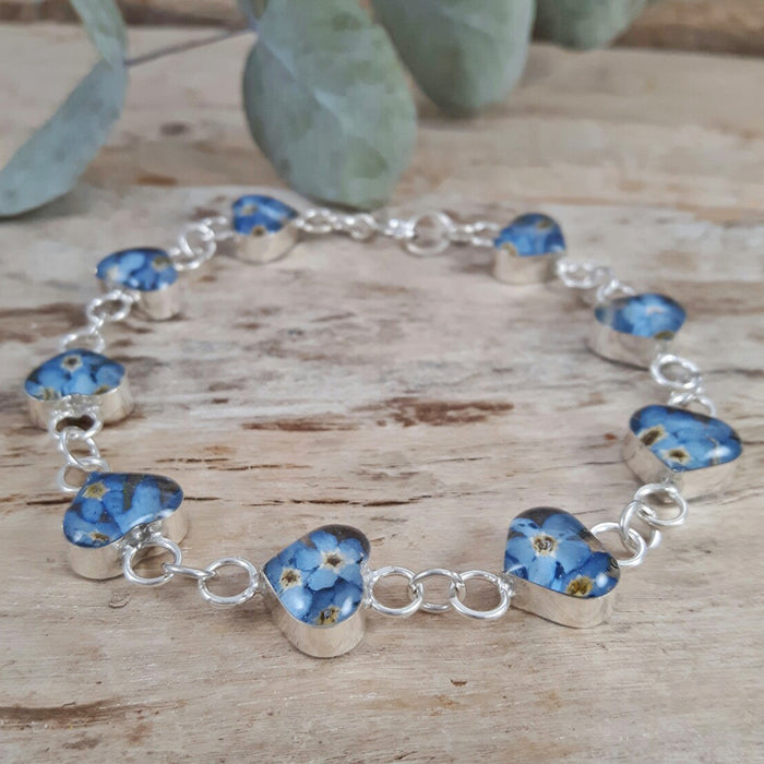 Flores Forget-Me-Not Heart Medium Bracelet