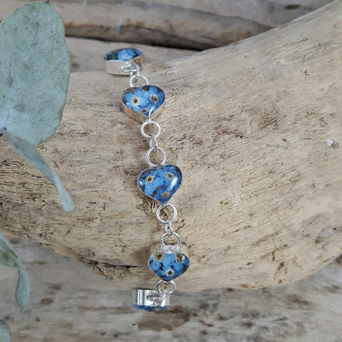 Flores Forget-Me-Not Heart Medium Bracelet