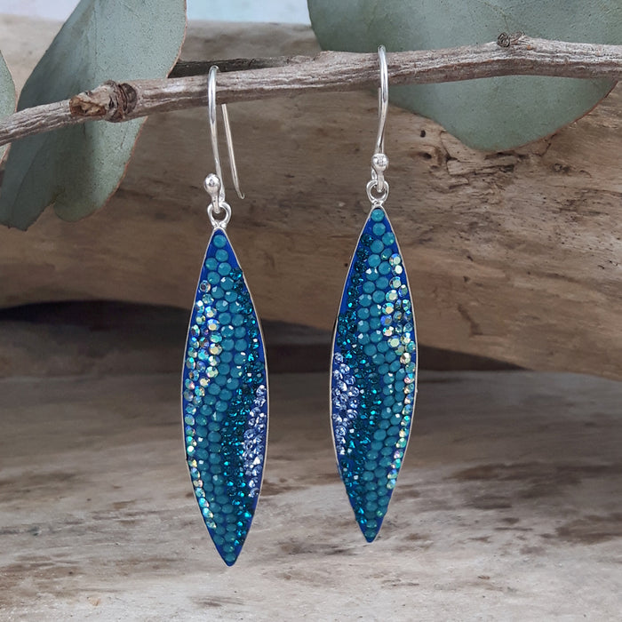 Gala Azure Long Drop Earrings