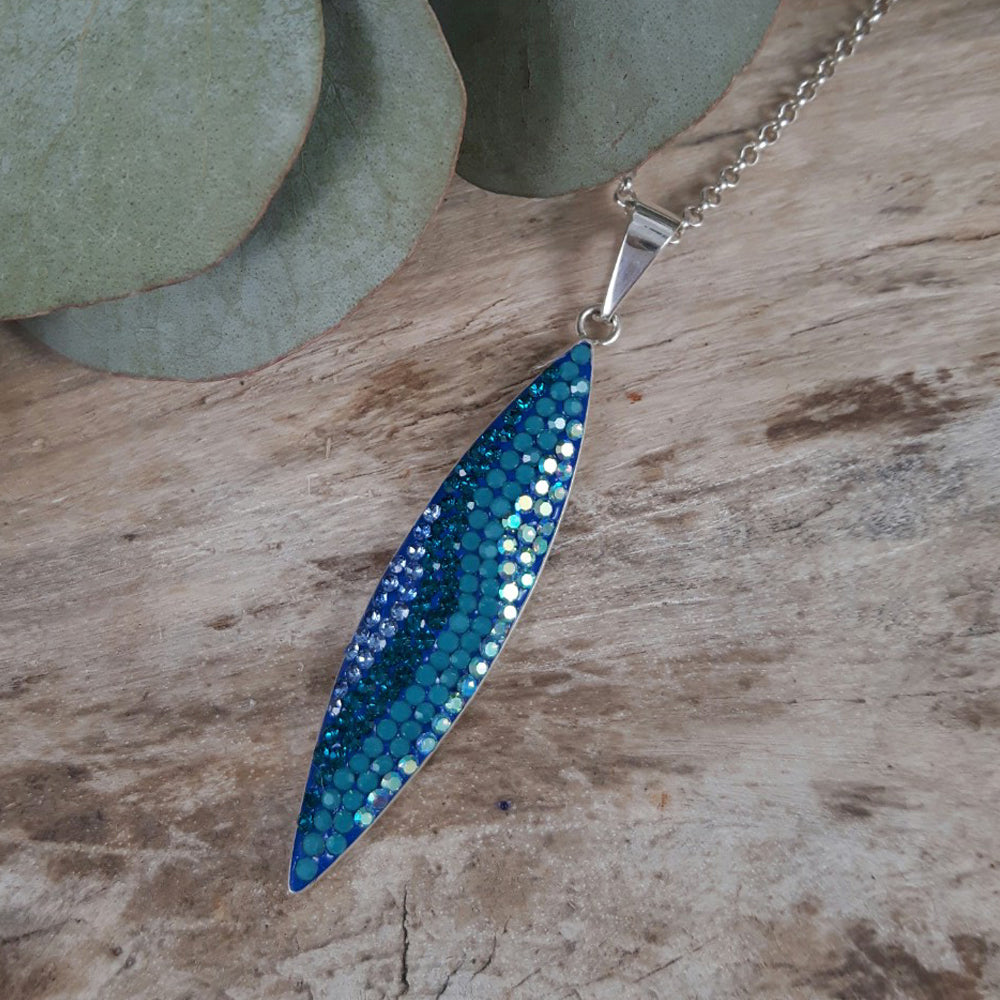 Gala Azure Long Drop Pendant