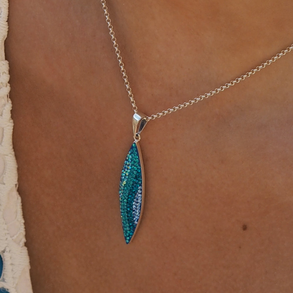 Gala Azure Long Drop Pendant