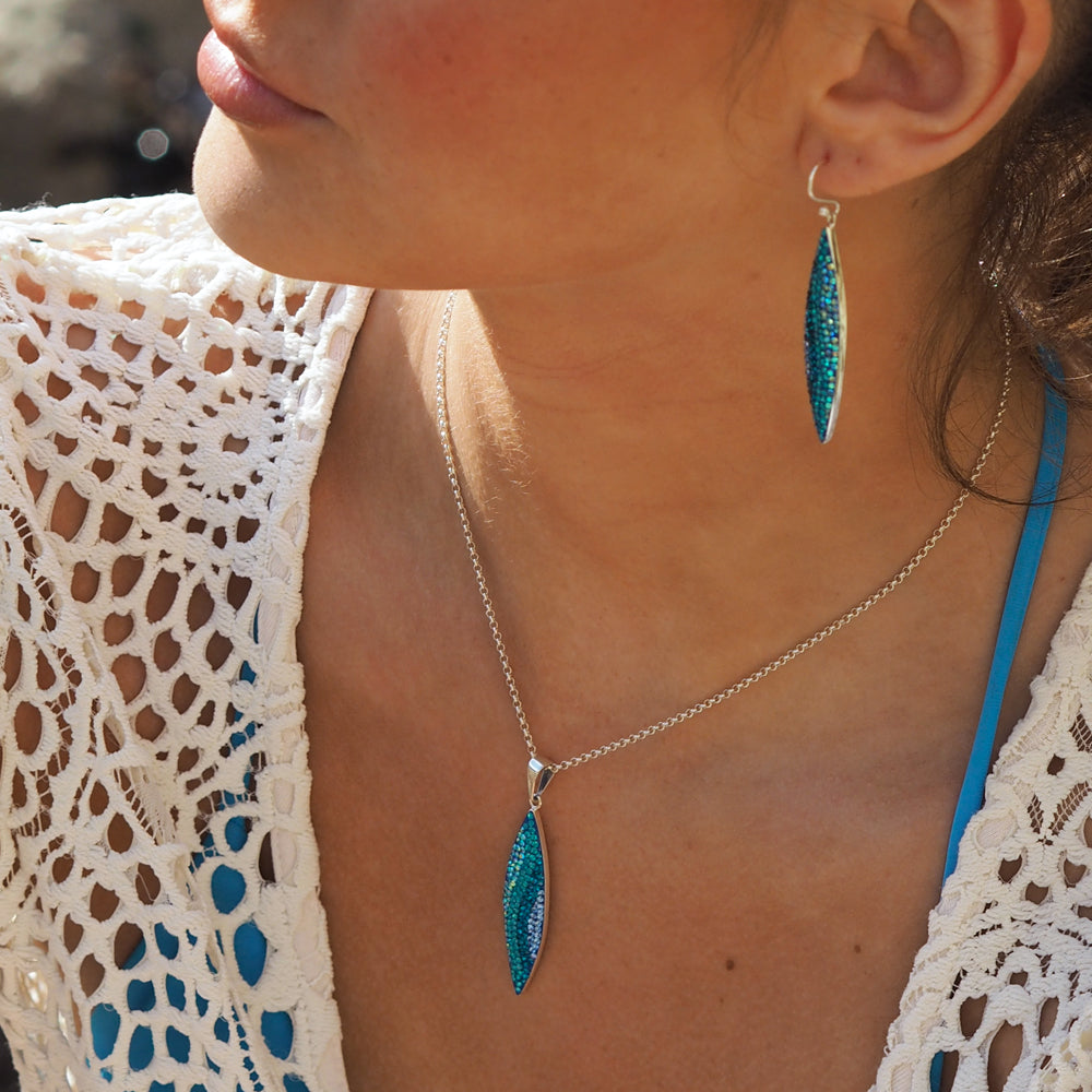 Gala Azure Long Drop Pendant