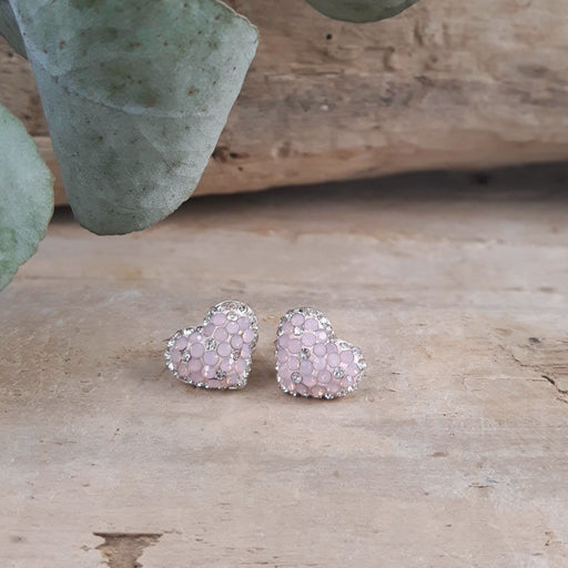 Gala Blush Heart Stud Earrings