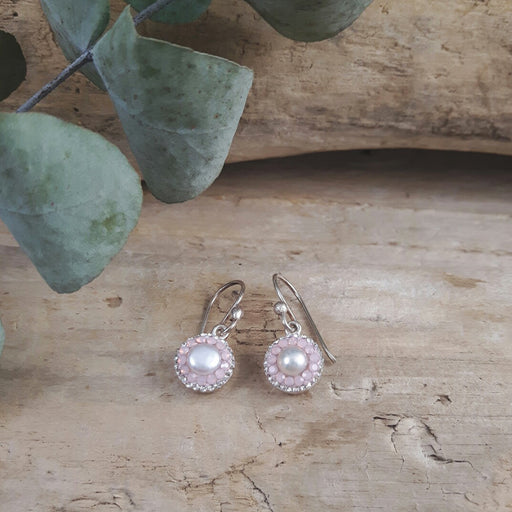 Gala Blush Pearl Drop Earrings