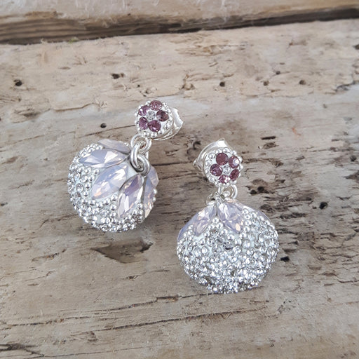 Gala Blush Sphere Double Stud Earrings