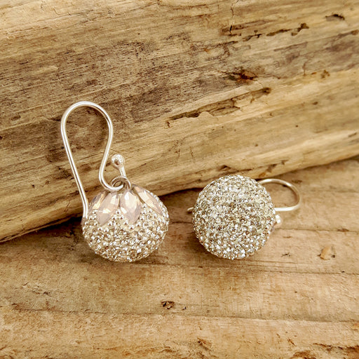 Gala Blush Sphere Drop Earrings